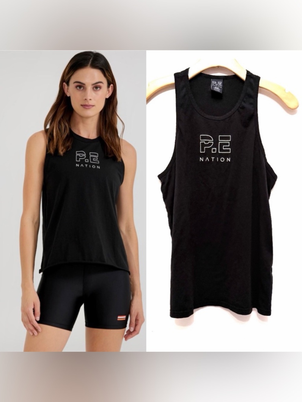 P.E NATION BLACK ENDURANCE TANK Size Medium